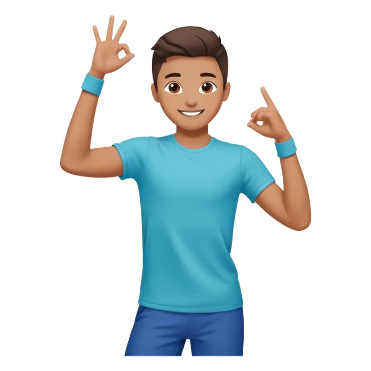 boy tiktok dance half body no tiktok logo sticker