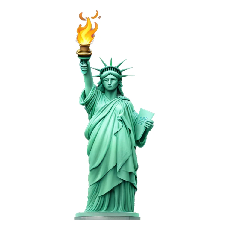 statue of liberty, holding torch, torso  sticker