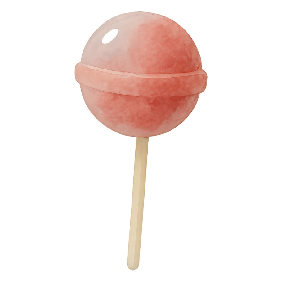 realistic lollipop, watercolor style, realistic shading and highlights sticker