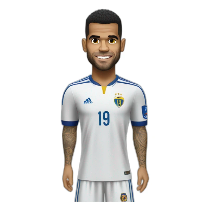 dani alves realistic football player sticker