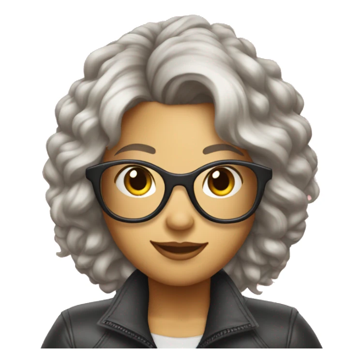 Wearing Aviator Glasses And Muffet Hair Style  sticker