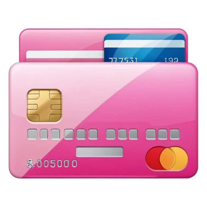 mix pink and white bank and credit card sticker