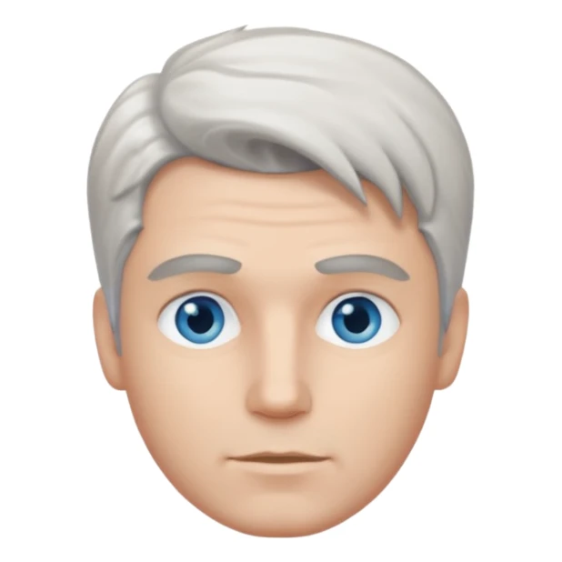 white man salt and pepper hair sticker