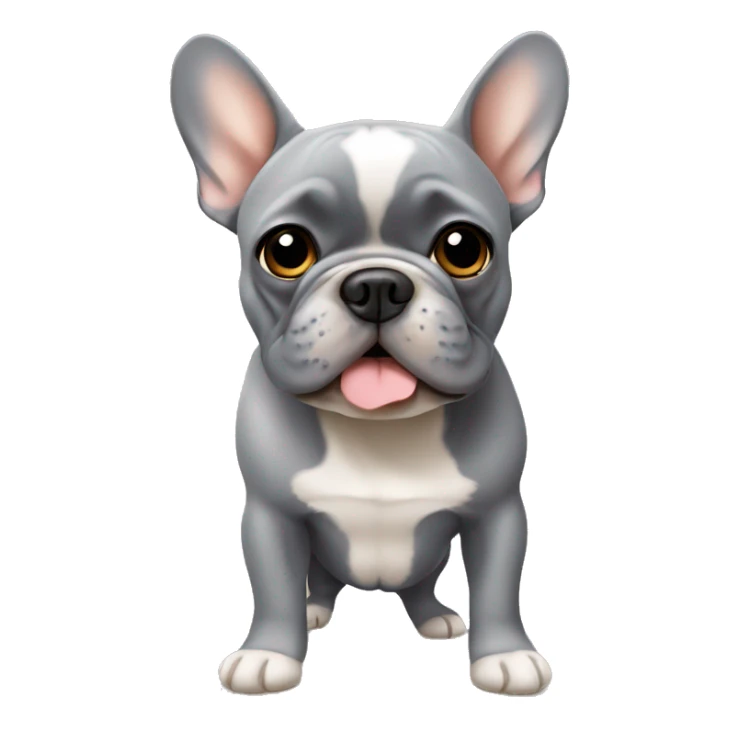 Grey with tan accents French bulldog sticker