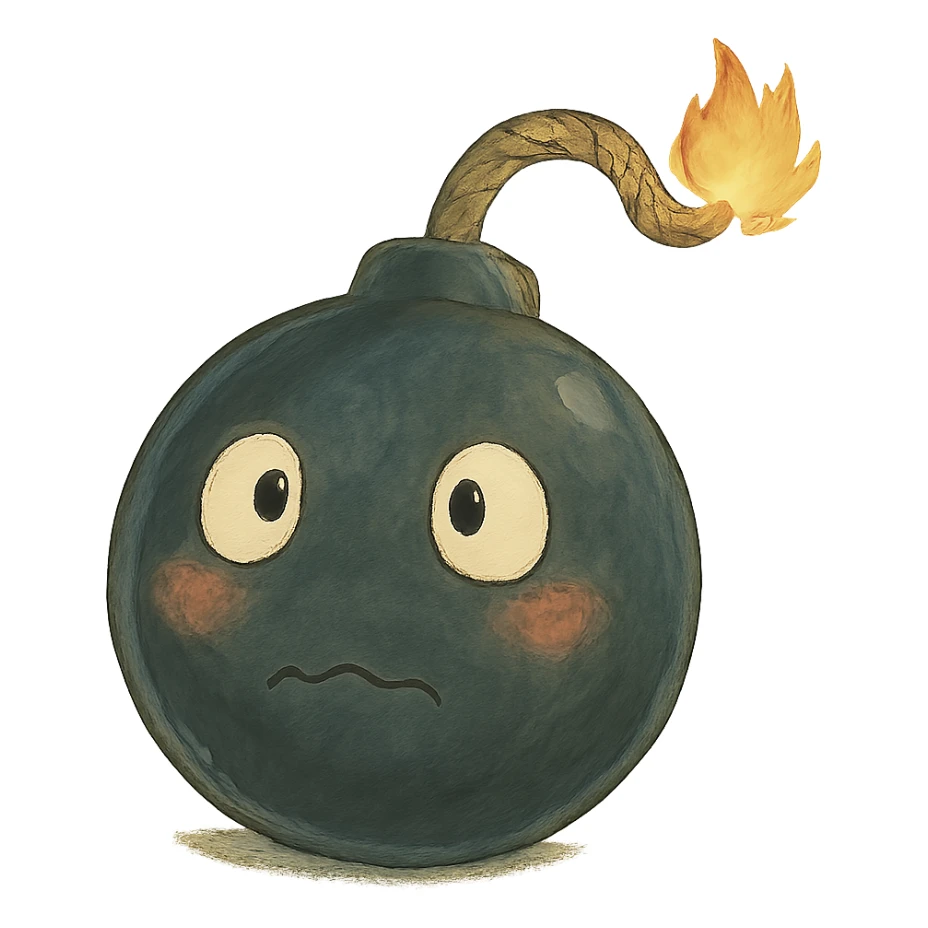 ghibli style bomb sticker