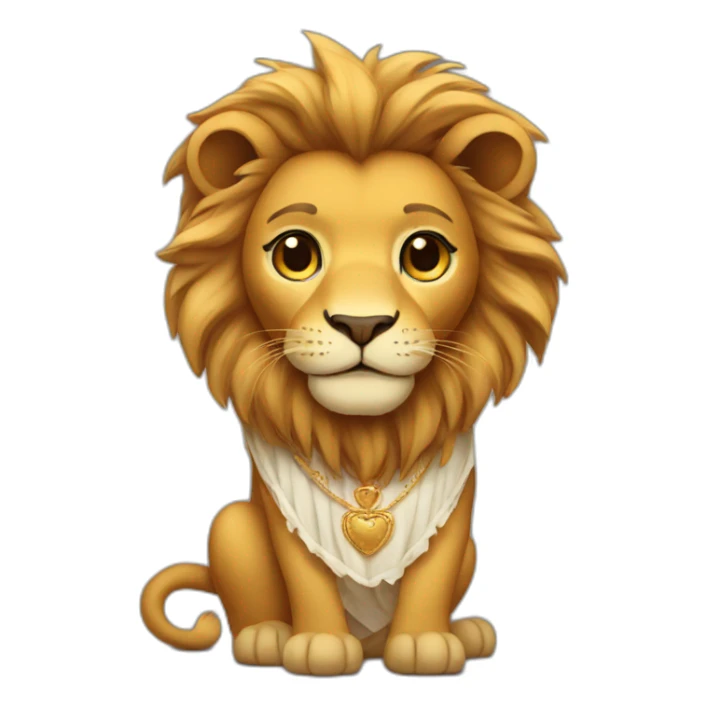 Lion wearing a dress sticker