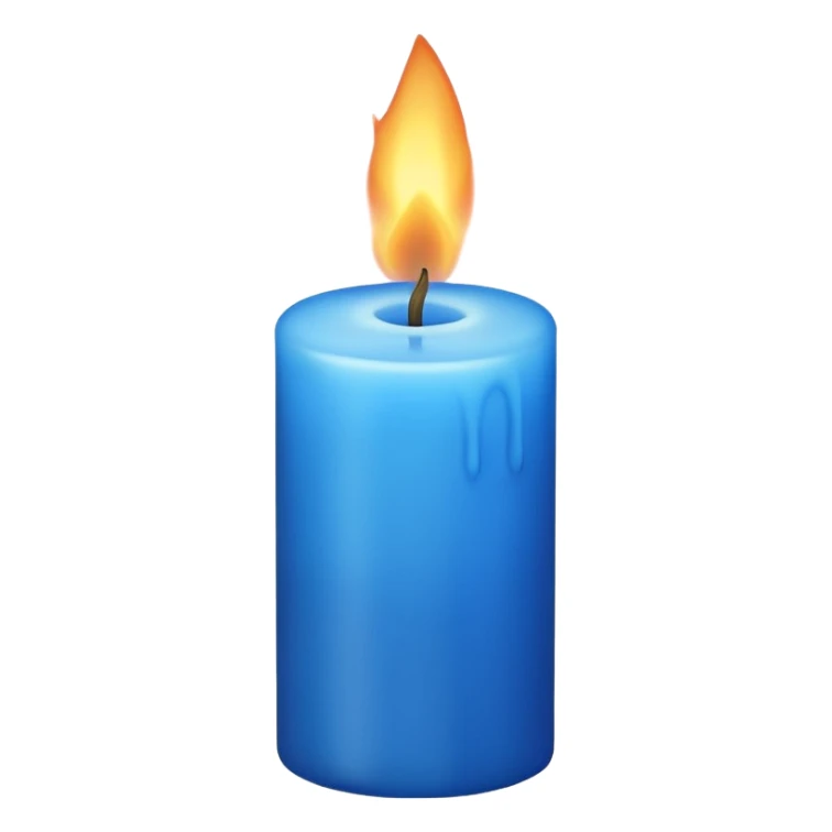 Blue candle sticker