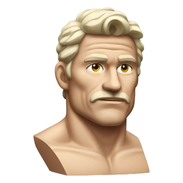 bust of muscular man sticker