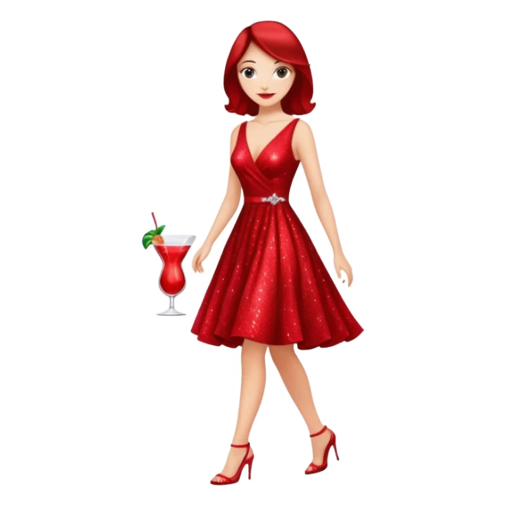 fancy woman walking to nightout sticker
