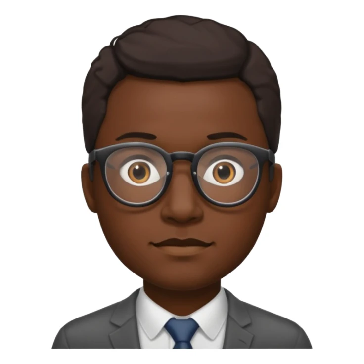 bold and wearing glasess black man sticker