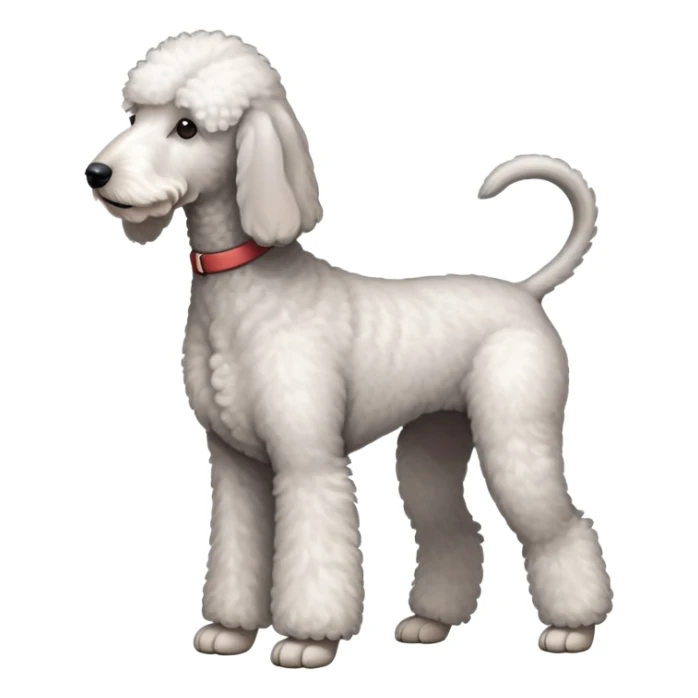 White Bedlington Terrier Full Body Photo sticker