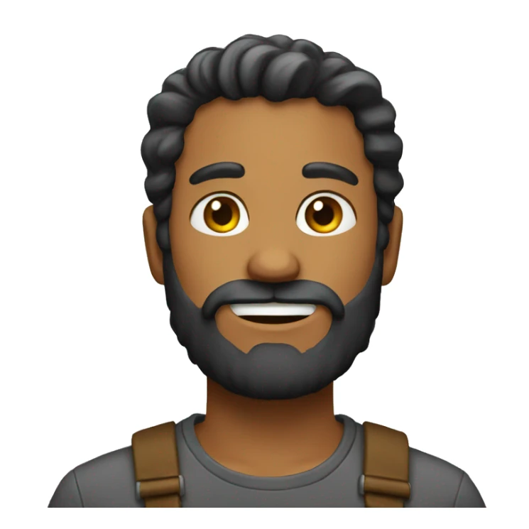 he has a beard sticker