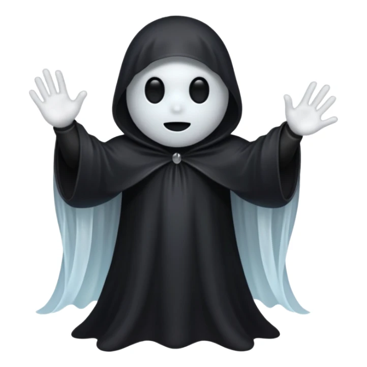halloween ghost with black costumes  sticker