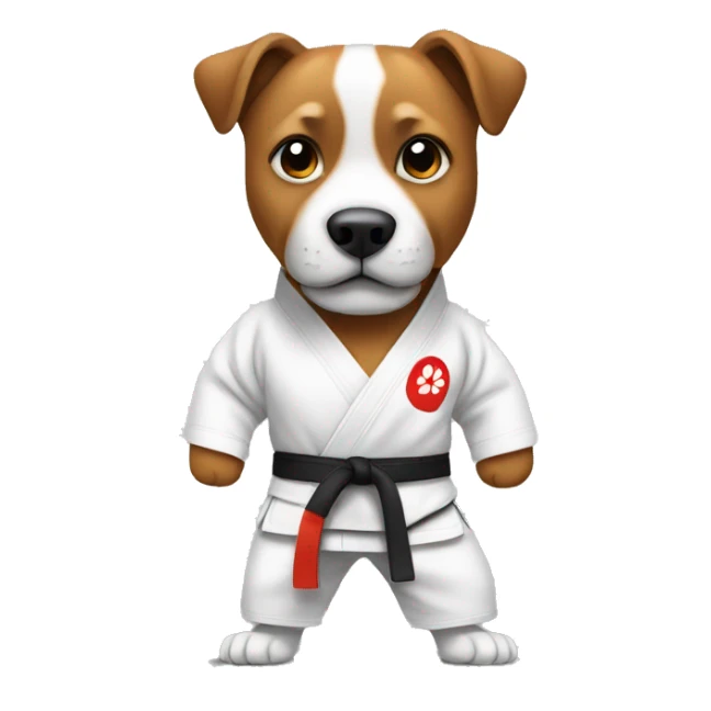 Un chien qui fait de la karate sticker