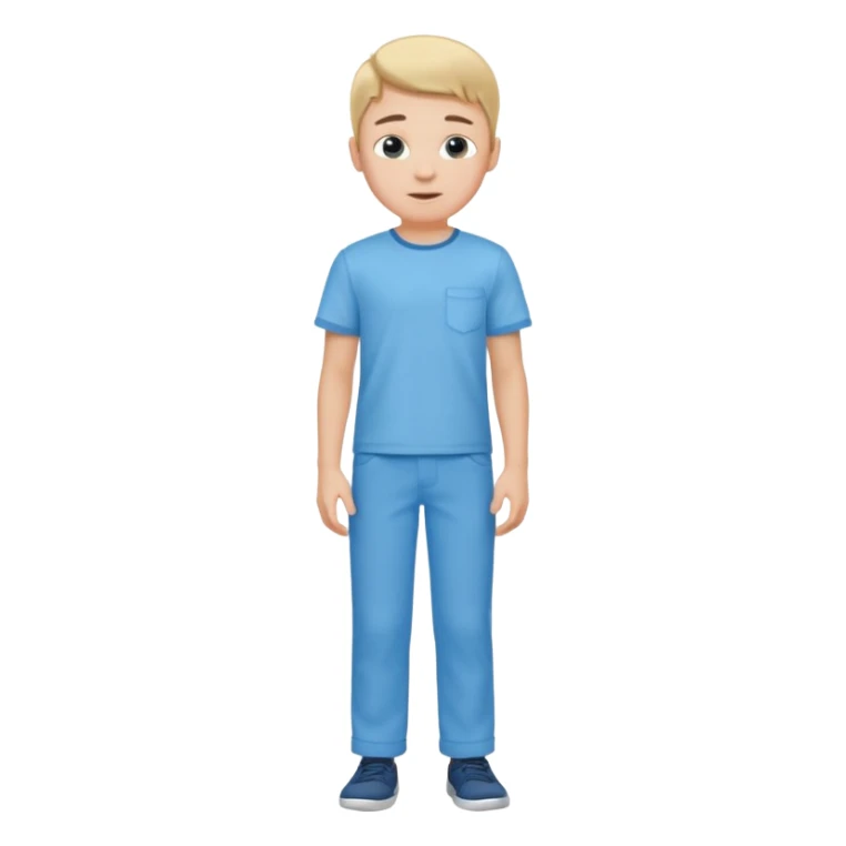 Sky blue pant and shirt boy sticker