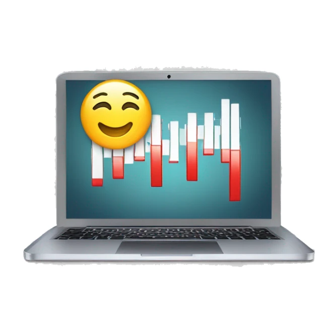 Forex Trading. It‘s the same like stock trading. A laptop with a chart sticker