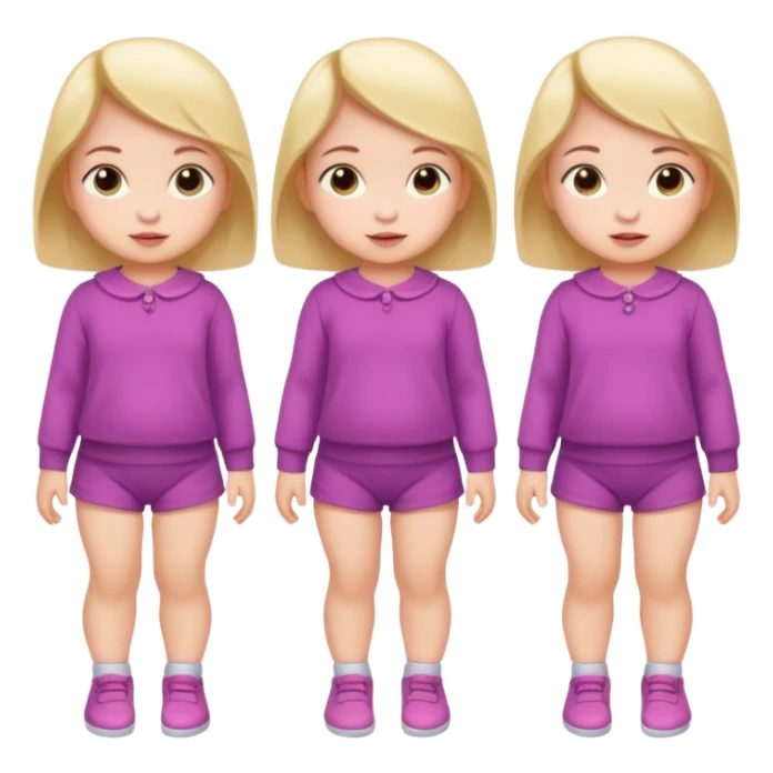 Baby Girl, Different Poses, different outfit sticker