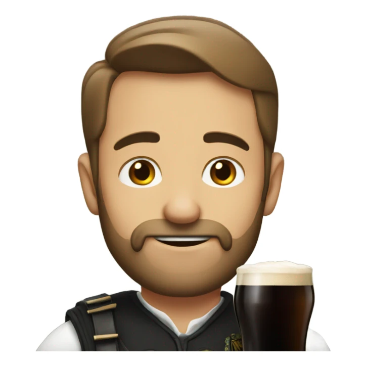 Man drinking a pint of Guinness  sticker