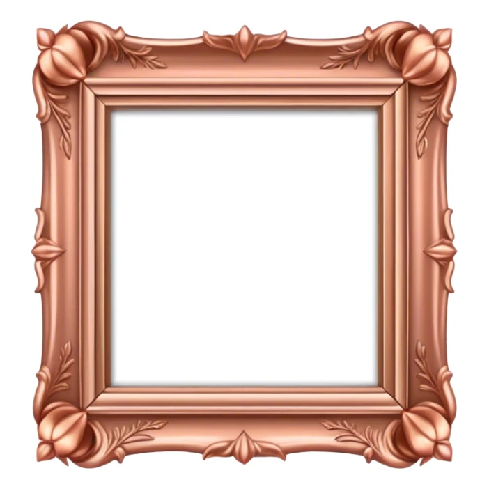 Rose gold vintage picture frame sticker
