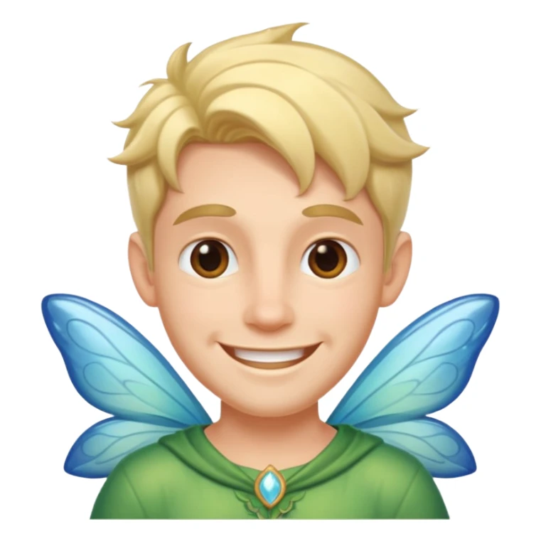 cartoon man character fairy face sticker