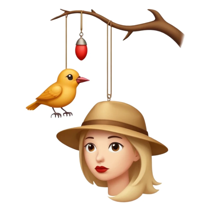 Face with lips poking and hang shooting bird sticker