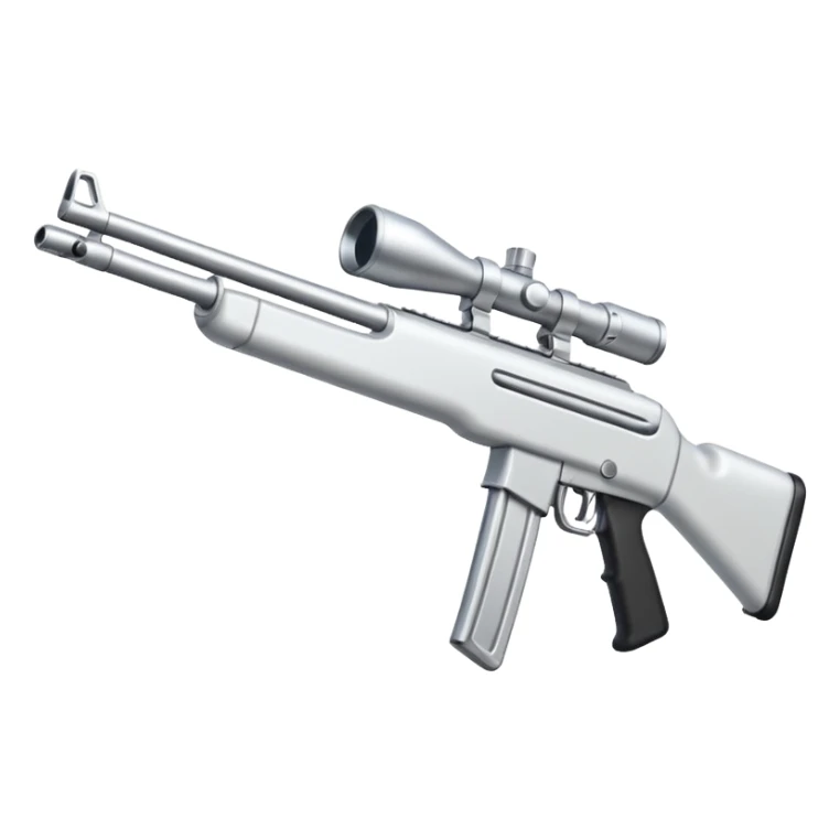 White rifle  sticker