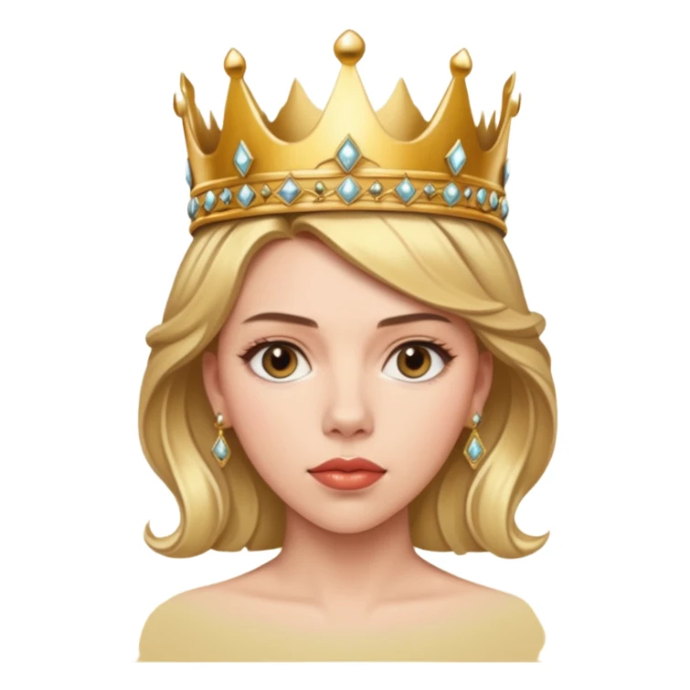 Scarlett Johansson, wearing crown  sticker