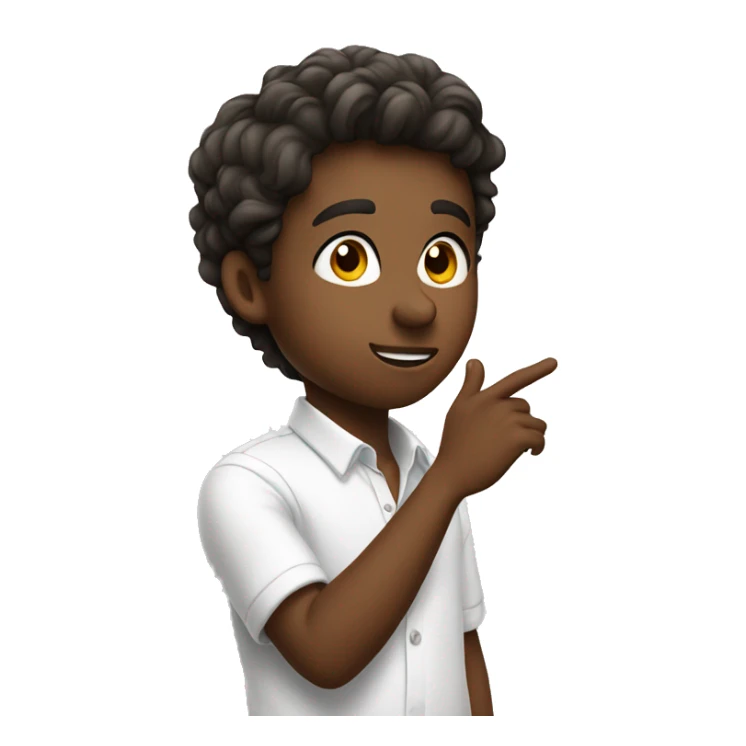 boy in white shirt blowing a kiss sticker