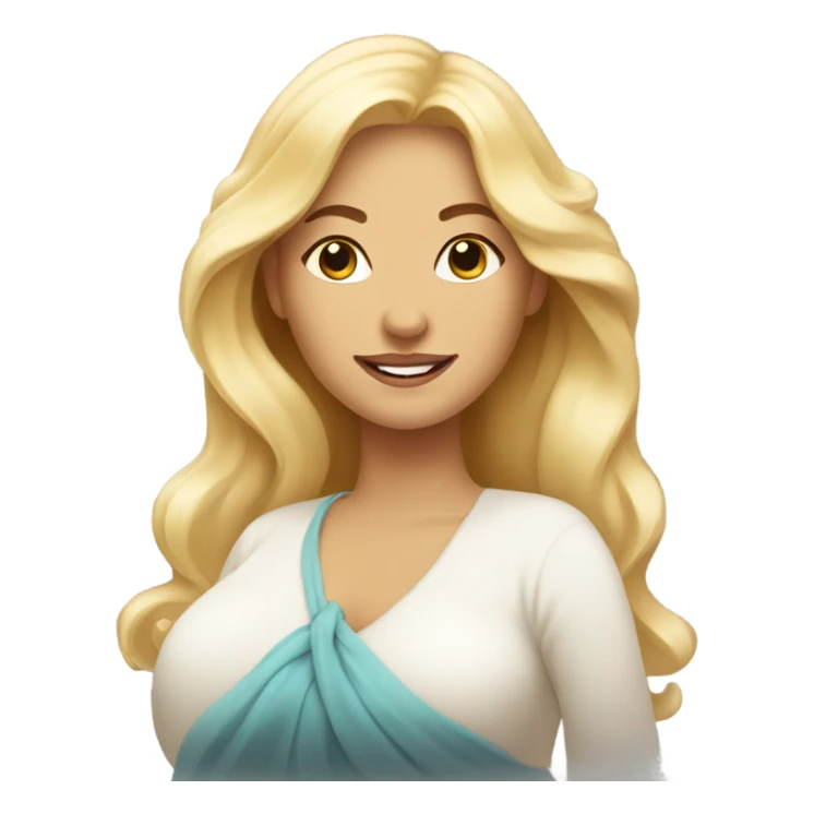 Beautiful pregnant blonde sticker