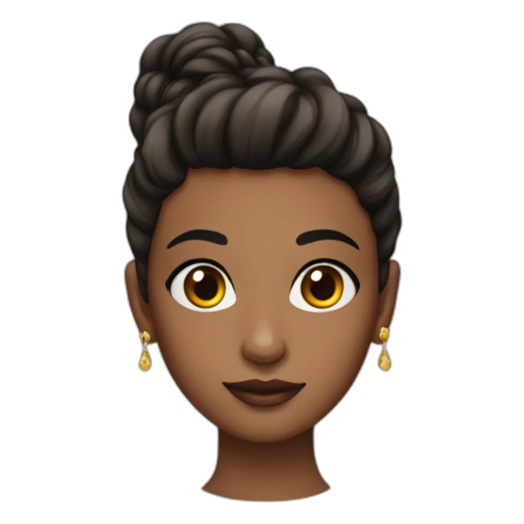 Brunte Girl with black eyes birthday sticker