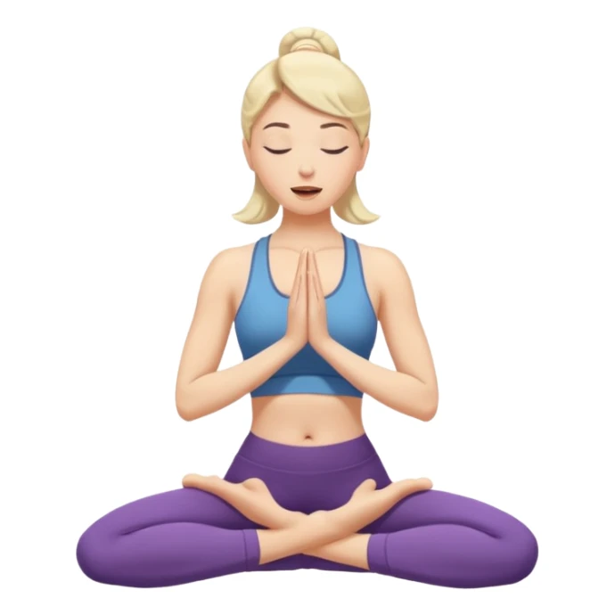 woman burping during yoga practice sticker