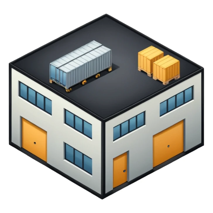 ambient warehouse at an angle sticker