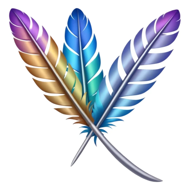 the neatly arranged feathers of a dovetail sticker