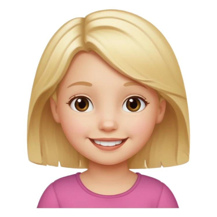  girl blond hair todler emojj sticker
