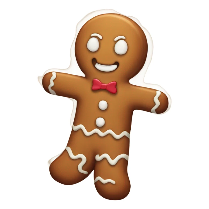 Aesthetic gingerbread man emoji sticker