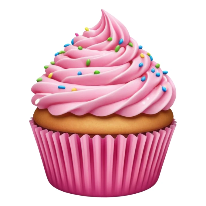 Cupcake with pink icing sticker