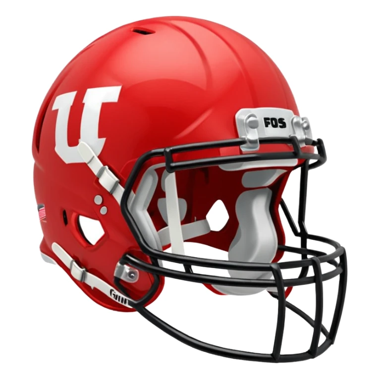 in a shade of red college football helmets sticker