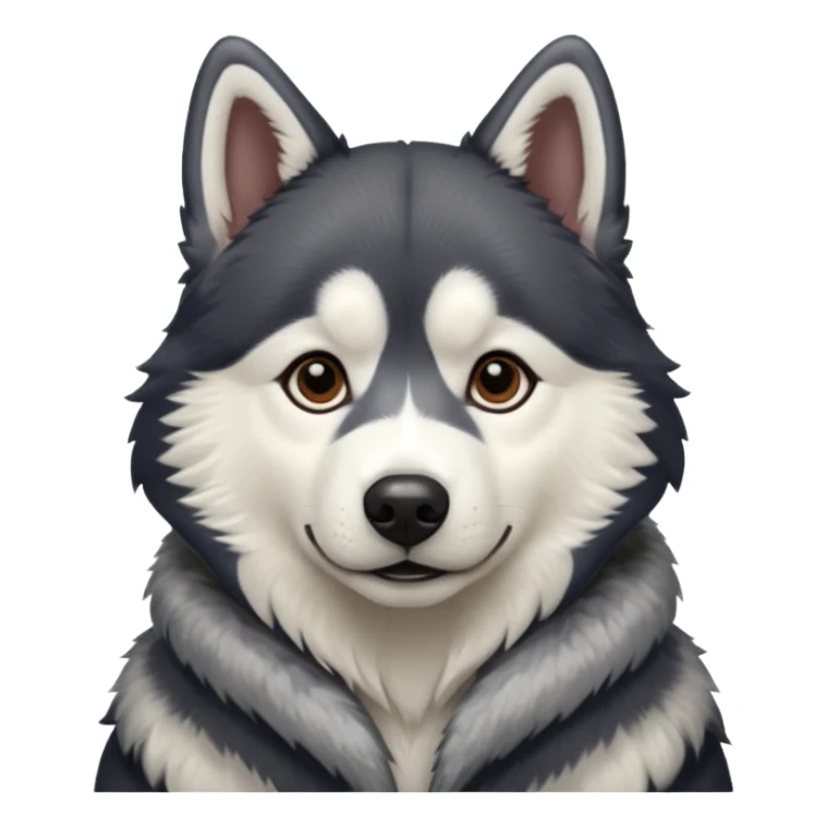 Black and white husky sticker