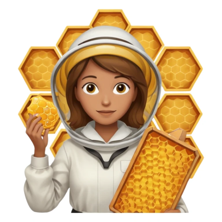 female bee keepers with brown hair sticker
