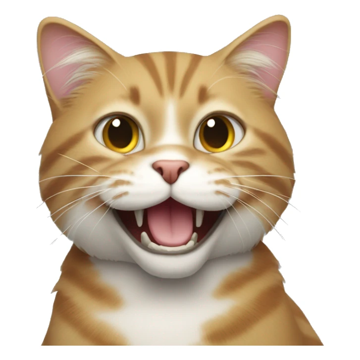 Le chat rigole avec les 32 dents  sticker