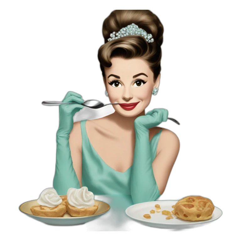 Aubrey Hepburn at breakfast at Tiffany’s sticker