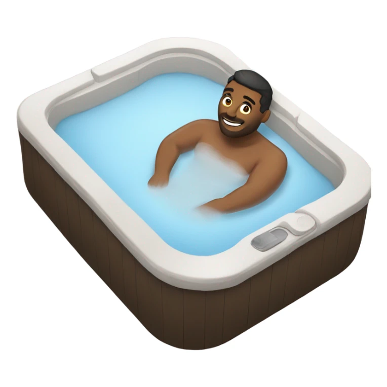 Handsome man sitting in hot tub sticker