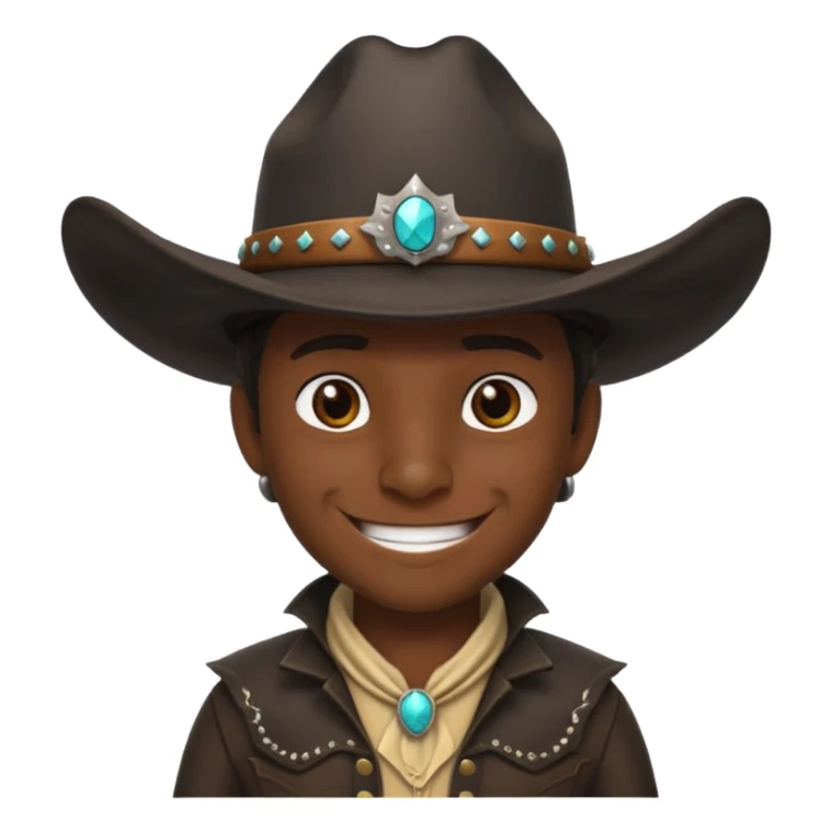 i want a black dragon with cowboy hat and smirk smile sticker