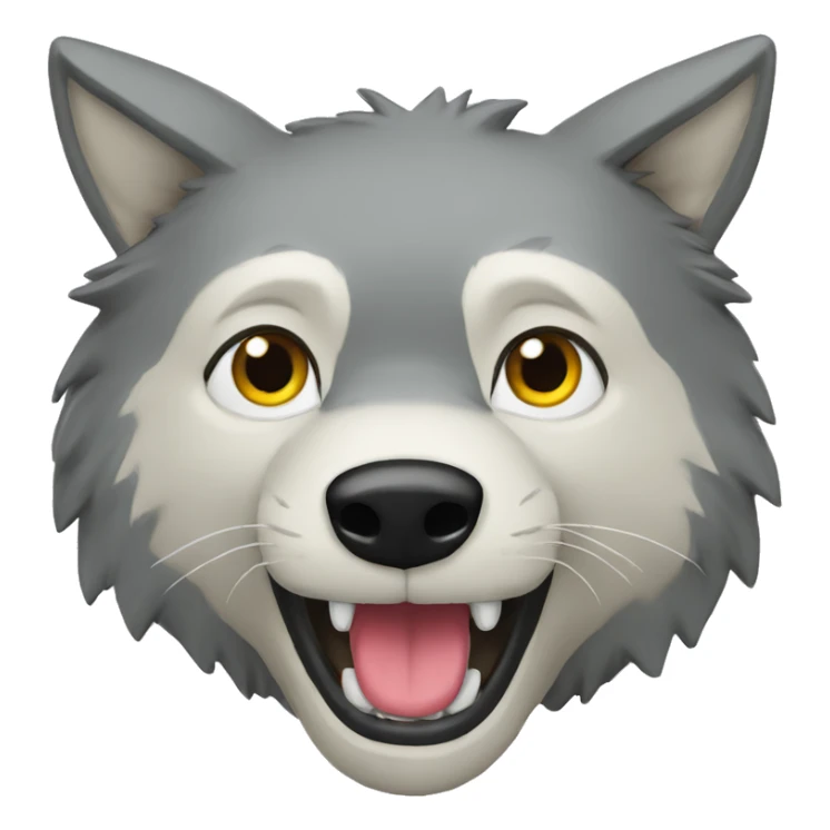 Un loup qui mange  sticker