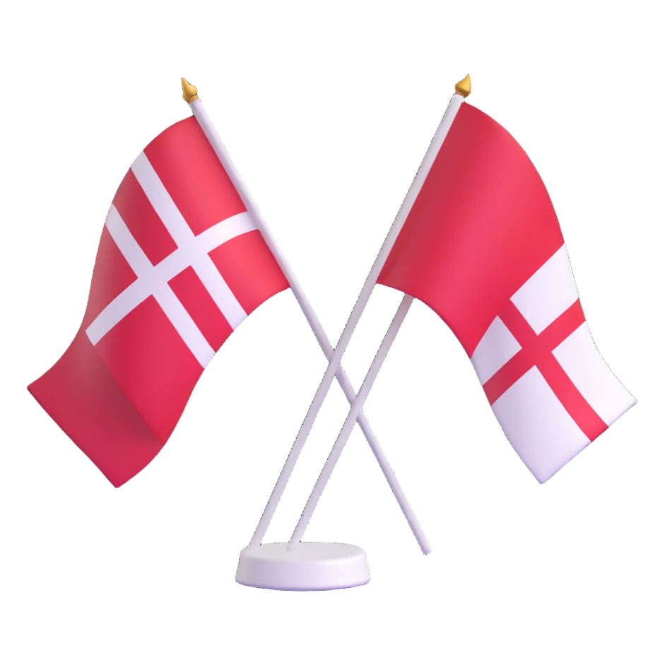 mashup of Denmark and Japan flags sticker