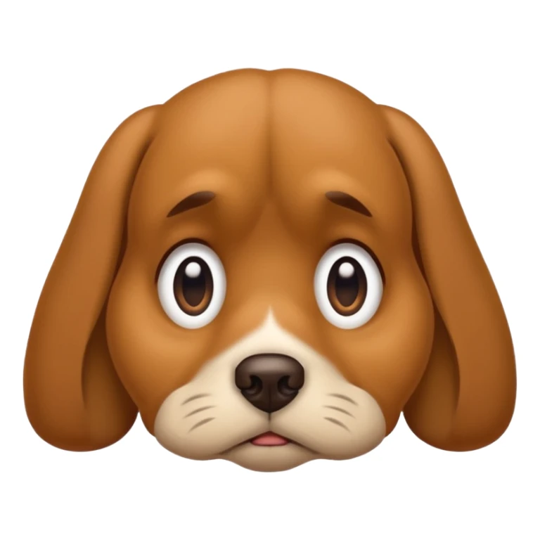 face of sad dog with big eyes sticker