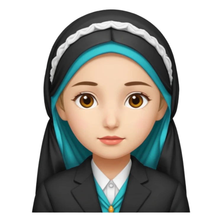 girl wearing suit and chunni on her head  sticker