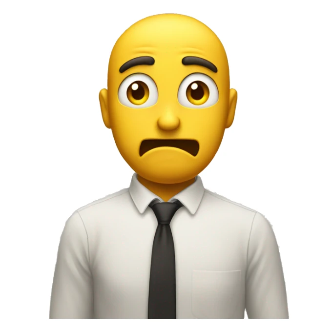 Regular yellow emoji but disappointed and disgusted with one hand in front  sticker