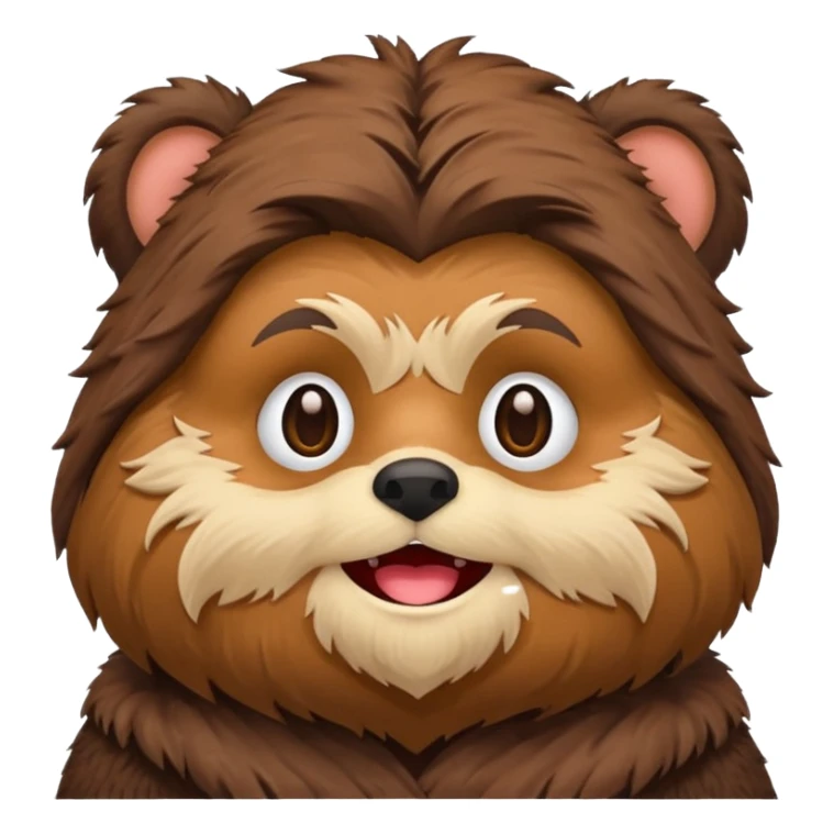 Star Wars Return of the Jedi, Ewok character, emoji style sticker