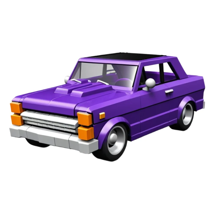futuristic Jetson’s Lego midnight-dark-purple stealthy black metallic 1965 Chevy Nova SS street rat rod  understated  sticker